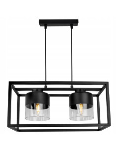 Lampa wisząca ROMA CAGE w matowej czerni z eleganckimi kloszami - nowoczesna iluminacja do każdego wnętrza.