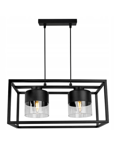 Lampa wisząca ROMA CAGE w matowej czerni z eleganckimi kloszami - nowoczesna iluminacja do każdego wnętrza.