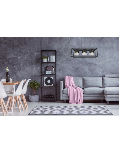 Lampa wisząca ROMA CAGE - Elegancka lampa metalowa z szklanymi kloszami do biura, salonu i jadalni