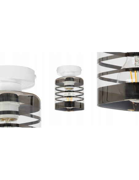 Lampa sufitowa HELIX – elegancka lampa szklana z regulacją światła do kuchni i jadalni, nowoczesny design