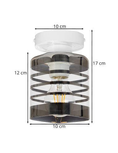 Lampa sufitowa HELIX – elegancka lampa szklana z regulacją światła do kuchni i jadalni, nowoczesny design