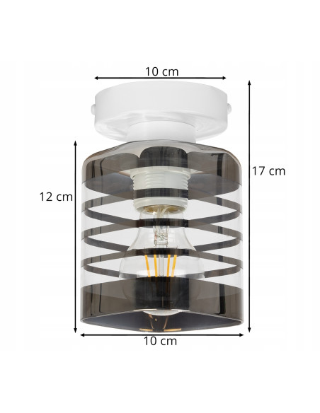 Lampa sufitowa HELIX – elegancka lampa szklana z regulacją światła do kuchni i jadalni, nowoczesny design