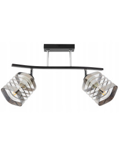 Nowoczesny kinkiet szklany HELIX - elegancki design do jadalni i salonu, z przezroczystym kloszem i chromowanymi detalami.