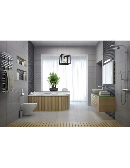 Lampa wisząca HELIX CAGE 3D – nowoczesna, szklana dekoracja w odcieniach srebra, czerni, szarości i bezbarwnego.