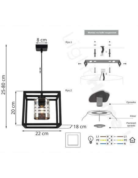 Lampa wisząca HELIX CAGE 3D – nowoczesna, szklana dekoracja w odcieniach srebra, czerni, szarości i bezbarwnego.