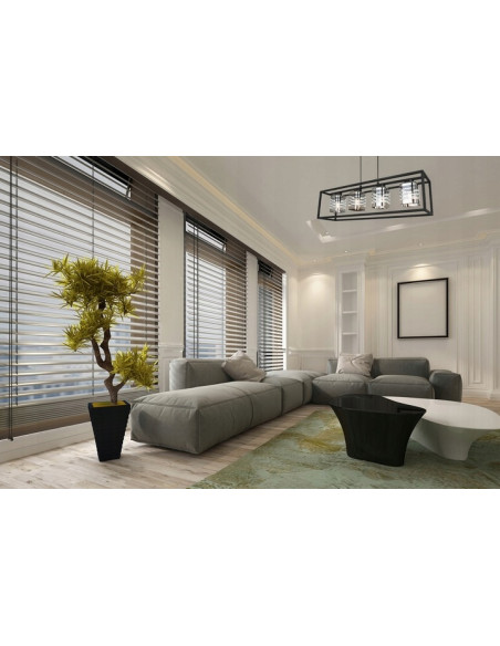 Lampa wisząca HELIX CAGE z 4 kloszami – elegancka i nowoczesna do salonu, biura, sypialni, regulowana wysokość.