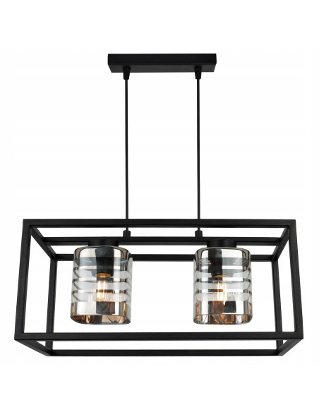 Lampa wisząca HELIX z eleganckimi srebrnymi detalami - nowoczesne oświetlenie do różnych wnętrz