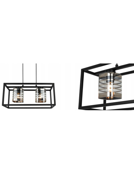 Lampa wisząca HELIX z eleganckimi srebrnymi detalami - nowoczesne oświetlenie do różnych wnętrz