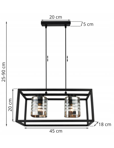 Lampa wisząca HELIX z eleganckimi srebrnymi detalami - nowoczesne oświetlenie do różnych wnętrz