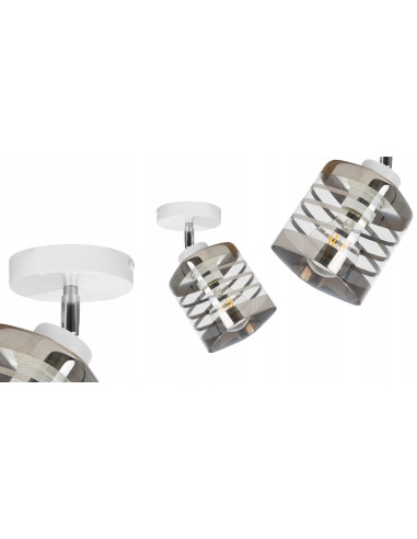 Reflektor sufitowy HELIX z przezroczystym kloszem – eleganckie oświetlenie do biur i nowoczesnych wnętrz