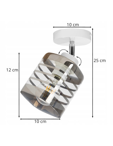 Reflektor sufitowy HELIX z przezroczystym kloszem – eleganckie oświetlenie do biur i nowoczesnych wnętrz