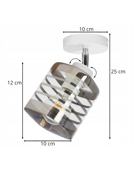 Reflektor sufitowy HELIX z przezroczystym kloszem – eleganckie oświetlenie do biur i nowoczesnych wnętrz
