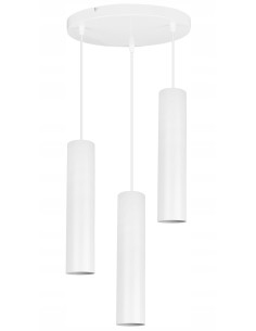 Lampa wisząca TUBA z cylindrycznymi kloszami - elegancki design, regulowana wysokość, 3 źródła światła GU10