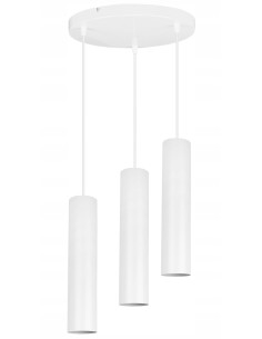 Lampa wisząca TUBA z cylindrycznymi kloszami - elegancki design, regulowana wysokość, 3 źródła światła GU10 2