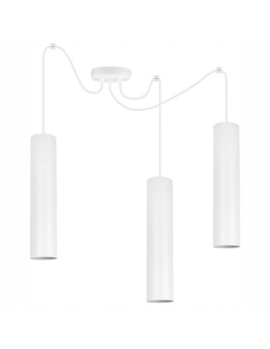 Lampa wisząca TUBA GU10 - nowoczesny design w białym kolorze do salonu, jadalni i biura