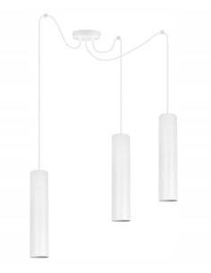 Lampa wisząca TUBA GU10 - nowoczesny design w białym kolorze do salonu, jadalni i biura 2