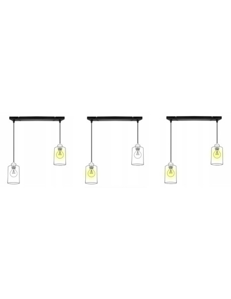 Elegancka lampa sufitowa TUBA GU10 z metalowymi kloszami - nowoczesne oświetlenie do kuchni i jadalni w białym kolorze