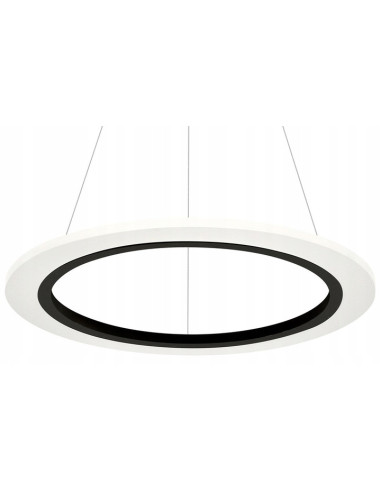 Lampa wisząca LED COSMO 24W z regulacją, okrągła biała/czarna, nowoczesna do salonu i biura
