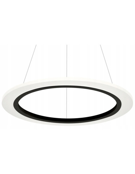 Lampa wisząca LED COSMO 24W z regulacją, okrągła biała/czarna, nowoczesna do salonu i biura