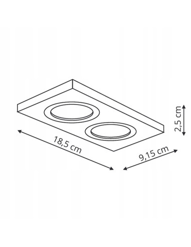 Lampa sufitowa MX2 METIS w stylu skandynawskim, podwójny punkt świetlny, czarny metal, idealna do różnych wnętrz.