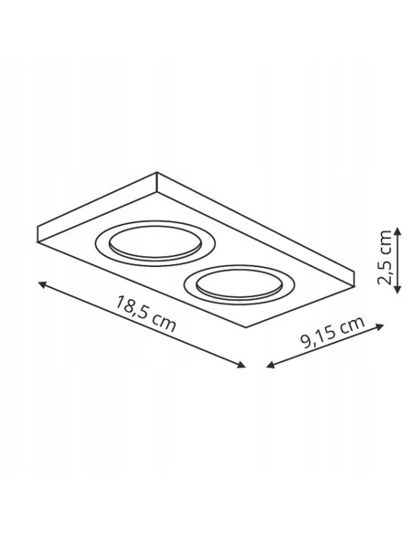 Lampa sufitowa MX2 METIS w stylu skandynawskim, podwójny punkt świetlny, czarny metal, idealna do różnych wnętrz.