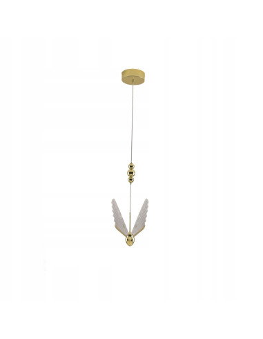 Lampa wisząca Mariposa z LED, kryształowe skrzydła, zmienna barwa światła, elegancka do biura i salonu