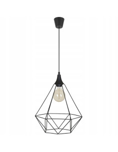 Lampa sufitowa EDISON z regulacją wysokości – eleganckie oświetlenie w kolorze czarnym do wnętrz nowoczesnych