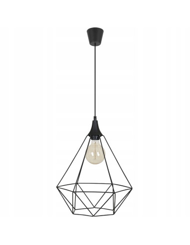 Lampa sufitowa EDISON z regulacją wysokości – eleganckie oświetlenie w kolorze czarnym do wnętrz nowoczesnych