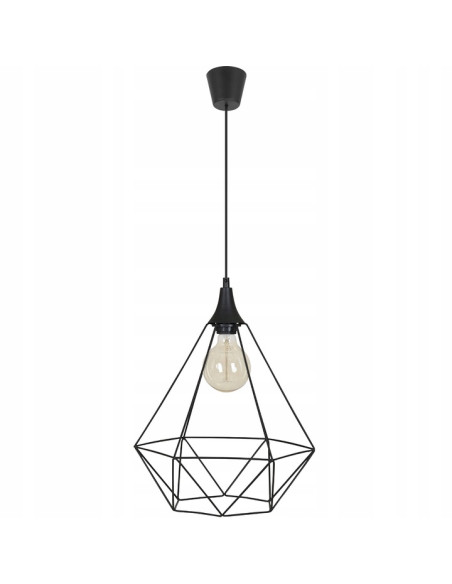 Lampa sufitowa EDISON z regulacją wysokości – eleganckie oświetlenie w kolorze czarnym do wnętrz nowoczesnych