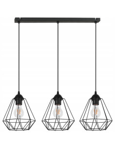 Lampa wisząca EDISON 60W na belce - nowoczesne oświetlenie do biura, jadalni, kuchni i salonu w trzech kolorach