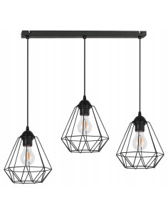 Lampa wisząca EDISON 60W na belce - nowoczesne oświetlenie do biura, jadalni, kuchni i salonu w trzech kolorach 2