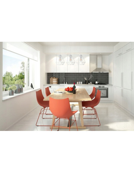 Lampa wisząca EDISON 60W na belce - nowoczesne oświetlenie do biura, jadalni, kuchni i salonu w trzech kolorach