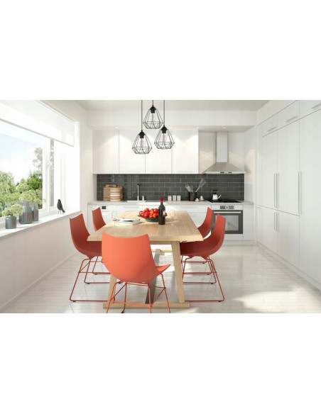 Lampa wisząca EDISON 3-płomienna E27 w kolorze czarnym - nowoczesne oświetlenie do salonu, jadalni i biura