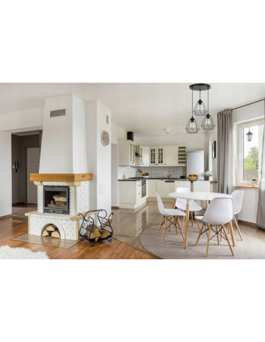 Lampa wisząca EDISON 3-płomienna E27 w kolorze czarnym - nowoczesne oświetlenie do salonu, jadalni i biura