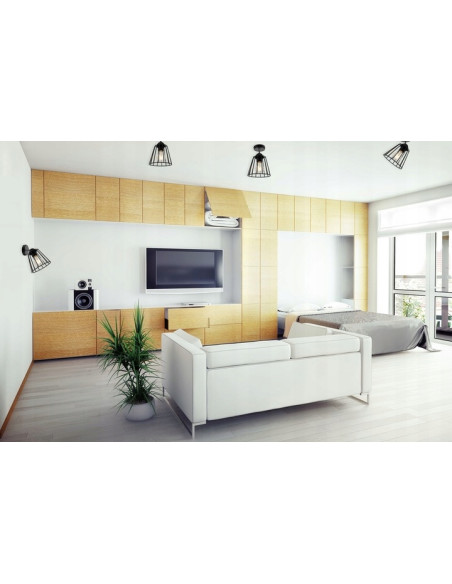 Lampa EDISON loftowa z regulowaną rączką, czarna metalowa, 25 cm – nowoczesne oświetlenie do korytarza i biura