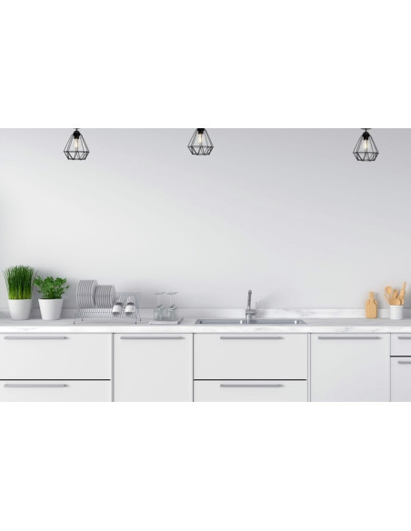 Lampa sufitowa EDISON E27 w stylu nowoczesnego diamentu - elegancki akcent do wnętrz w kolorze czarnym