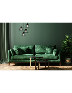 Lampa wisząca EDISON 4-punktowa, czarna z regulowaną wysokością i geometrycznymi kloszami do nowoczesnych wnętrz 2