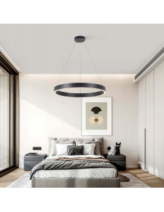 Lampa wisząca MIDWAY MAŁA LED z czarnym akcentem, minimalistyczna elegancja do nowoczesnych wnętrz 2