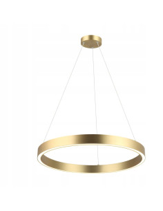 Lampa wisząca MIDWAY Triangle LED 60 cm w złotym wykończeniu, nowoczesna do salonu i jadalni, 35W, 3850 lumenów