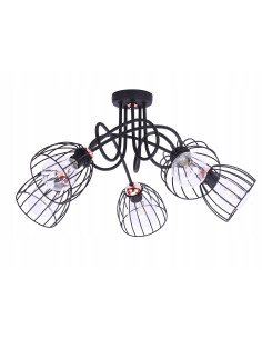 Żyrandol Edison - nowoczesne oświetlenie industrialne z różnorodnymi kloszami do salonu i jadalni