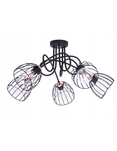 Żyrandol Edison - nowoczesne oświetlenie industrialne z różnorodnymi kloszami do salonu i jadalni