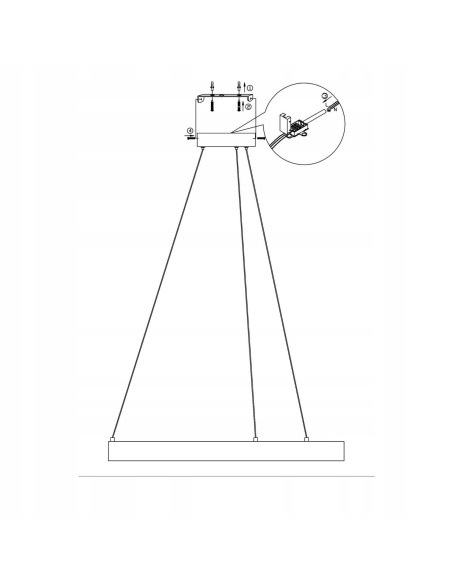 Lampa wisząca MIDWAY MAŁA LED z czarnym akcentem, minimalistyczna elegancja do nowoczesnych wnętrz