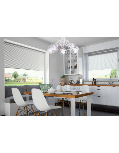 Żyrandol Edison - nowoczesne oświetlenie industrialne z różnorodnymi kloszami do salonu i jadalni