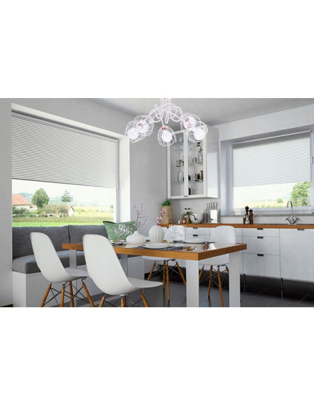 Żyrandol Edison - nowoczesne oświetlenie industrialne z różnorodnymi kloszami do salonu i jadalni