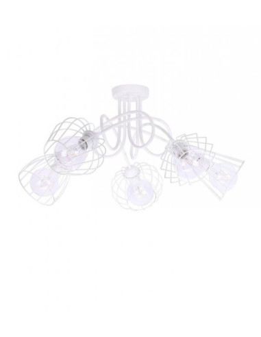 Lampa wisząca EDISON w stylu loftowym, czarna, 5-punktowa, idealna do klatki schodowej i nowoczesnych wnętrz.