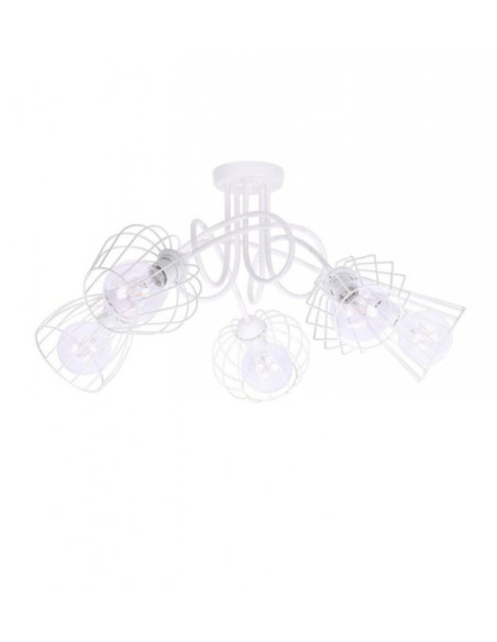 Lampa wisząca EDISON w stylu loftowym, czarna, 5-punktowa, idealna do klatki schodowej i nowoczesnych wnętrz.