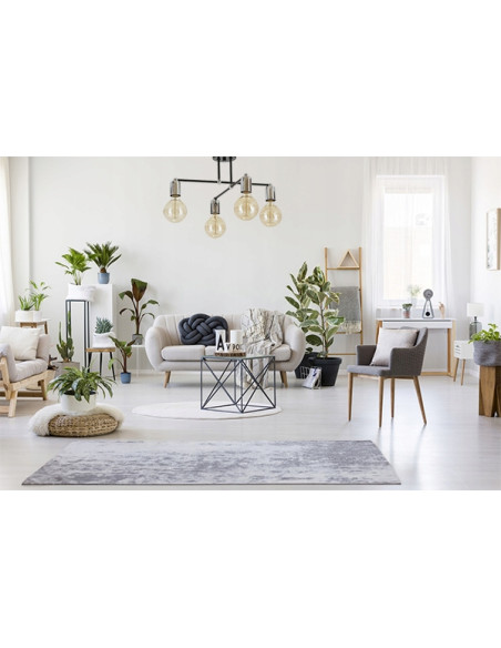 Lampa sufitowa EDISON w stylu awangardowym z metalową konstrukcją, idealna do nowoczesnych wnętrz.