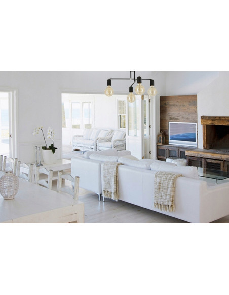 Lampa sufitowa EDISON w stylu awangardowym z metalową konstrukcją, idealna do nowoczesnych wnętrz.