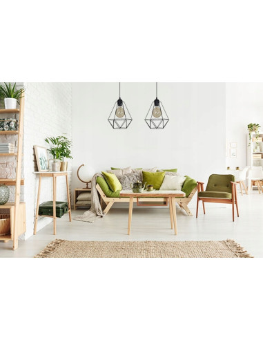 Lampa wisząca EDISON Fusion – minimalistyczna elegancja z personalizacją koloru dla salonu i jadalni.