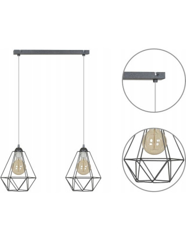 Lampa wisząca EDISON Fusion – minimalistyczna elegancja z personalizacją koloru dla salonu i jadalni.